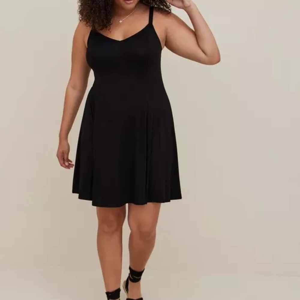 3x Plus Size New Torrid Black Mini Dress Super Soft Beachy Summer